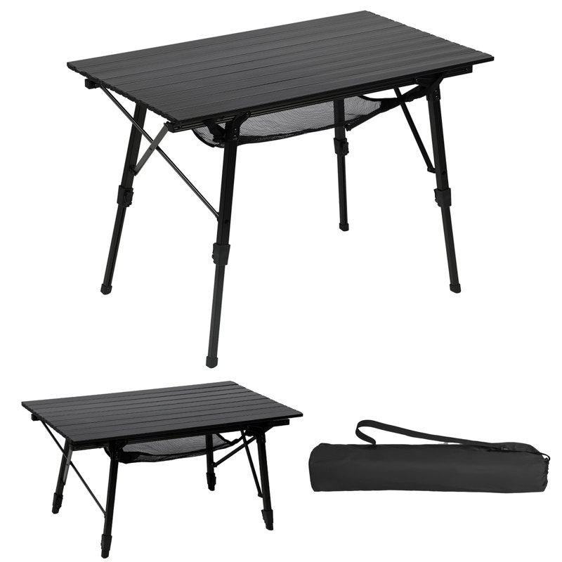 Rectangular Outdoor Picnic Table, Black