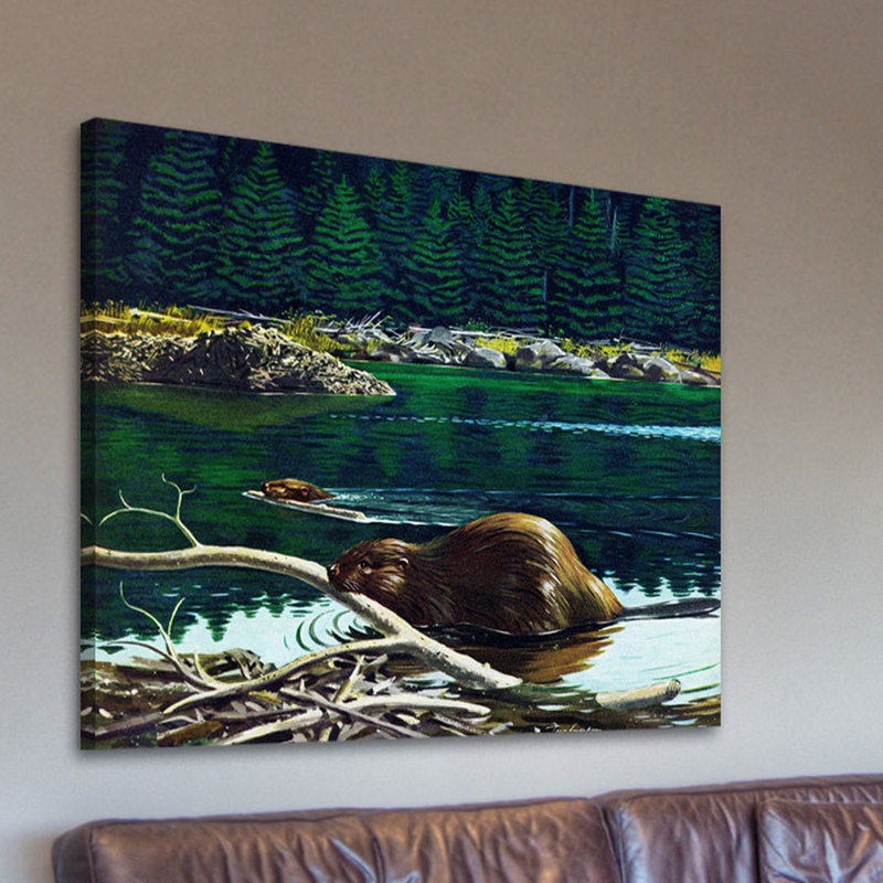 « plaine beaver », reproduction d’art sur toile tendue, H 30 po x l 36 po x P 1,5 po