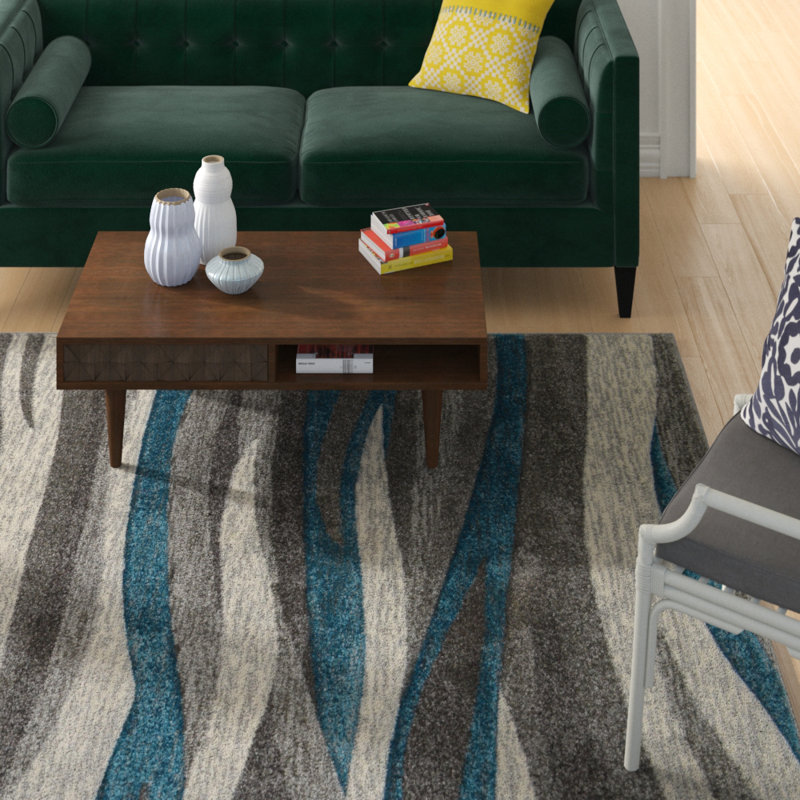 Tapis gris Chalfonte, Rectangle 5 pi 3 po x 7 pi 3 po
