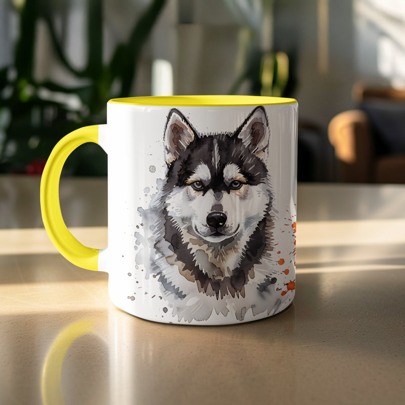 Mug, 2, Yellow
