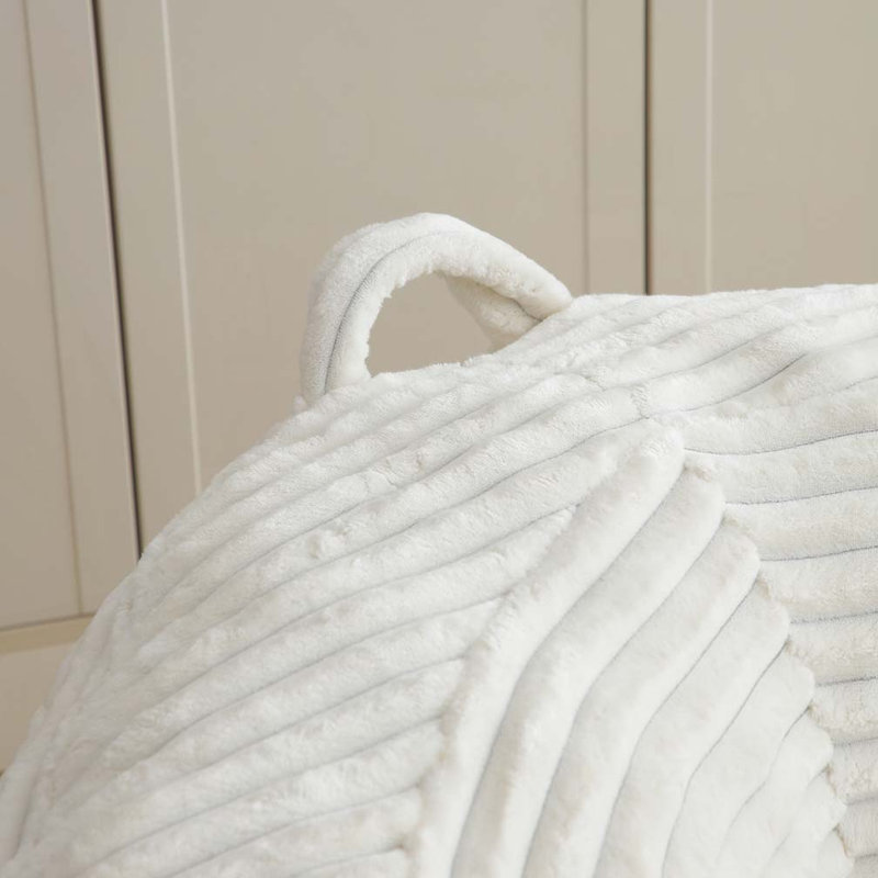 Fauteuil à billes en velours côtelé, Beige