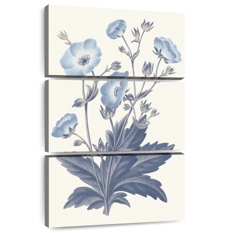 Harnek Blue Botanical II, 50" H x 32" W