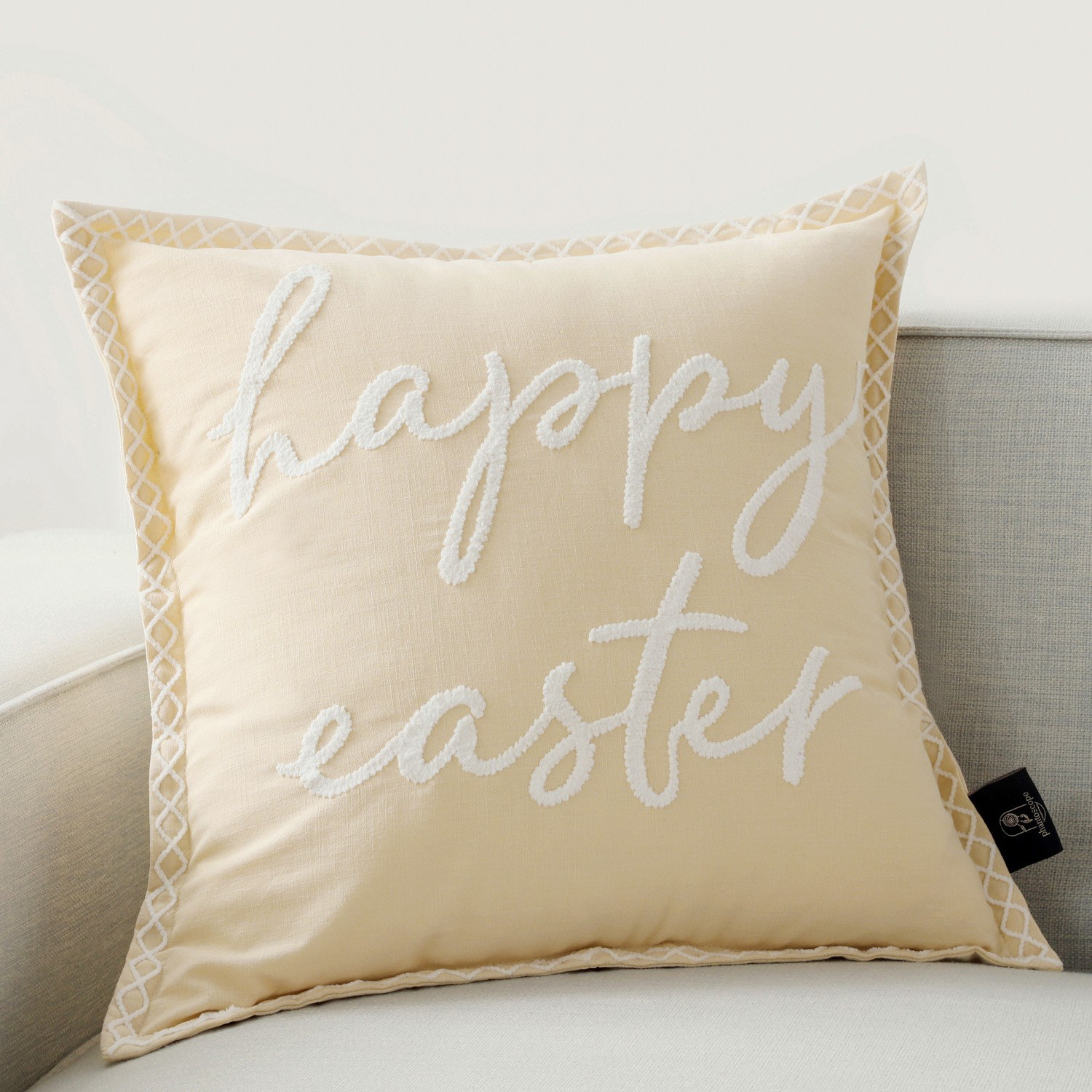 Phantoscope Happy Easter Bunny Shaped Throw Pillow, Martinique