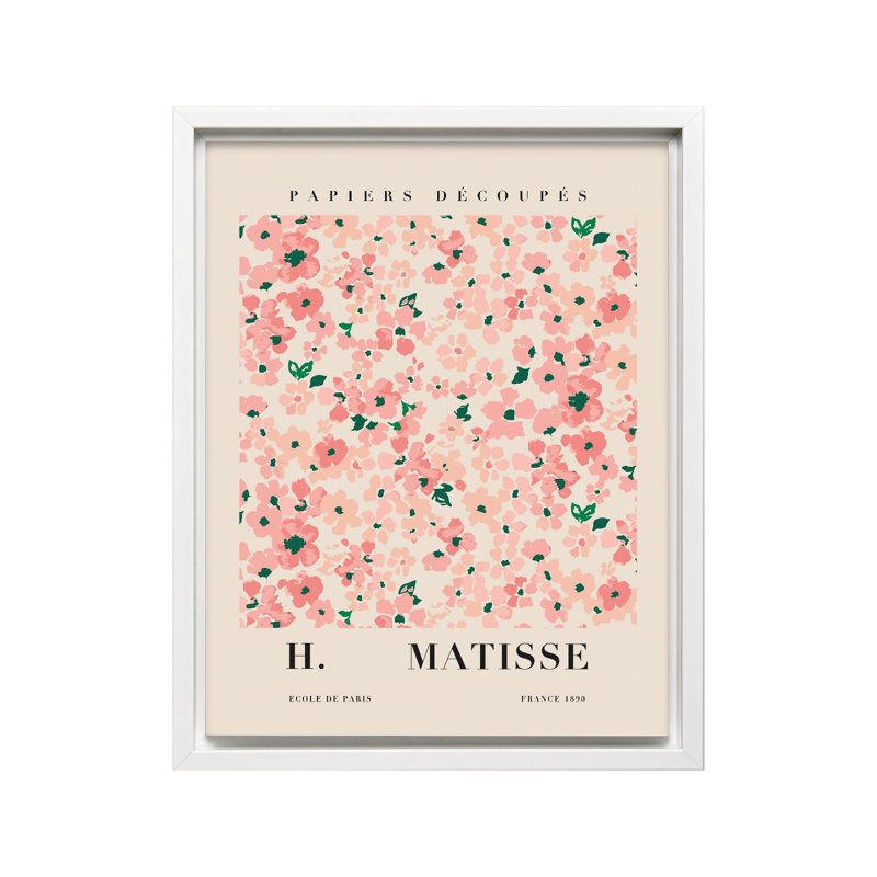Affiche Henri Matisse, Canevas, H 18 po x l 24 po, Encadrement blanc