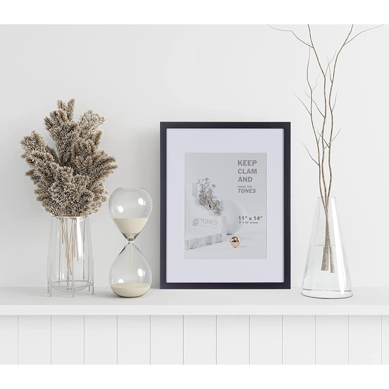 Niambh Rectangular Picture Frame, Black, 11" x 14"