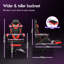 ELFORDSON Adjustable Reclining Swiveling PC & Racing Game Chair with Footrest-112265975