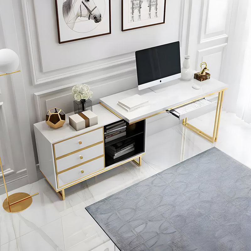 Bureau de coin tout-en-un Scandinavian Home, H 30,71 po x l 47,24 po x P 21,65 po