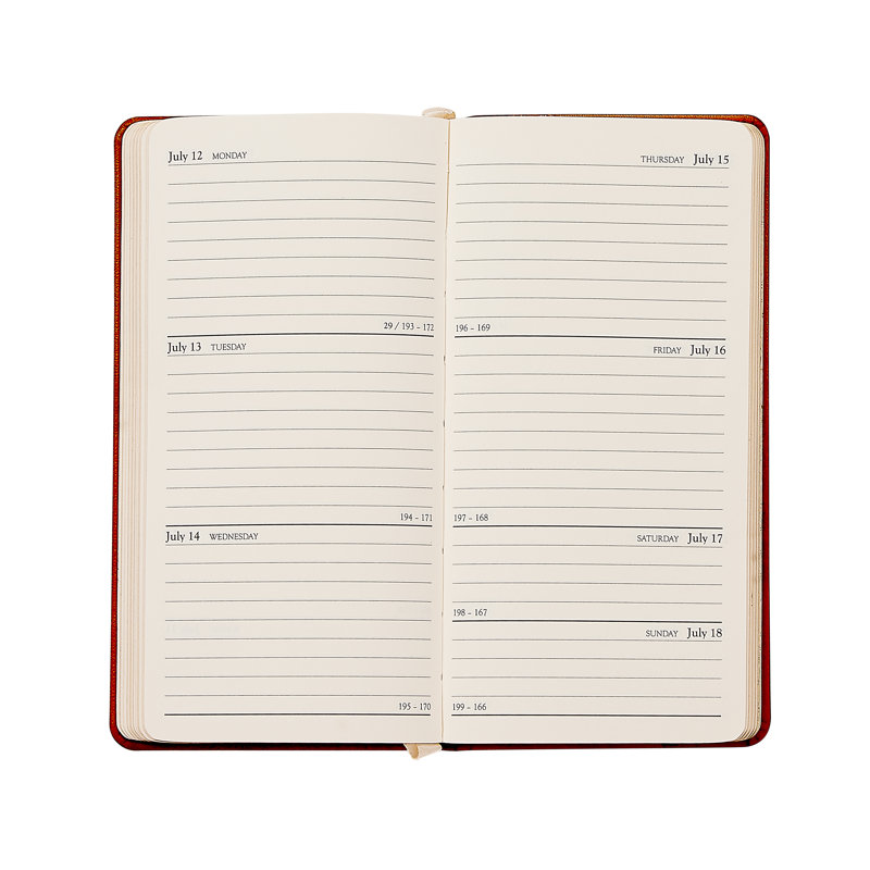 2027 6" Pocket Goatskin Leather Datebook