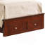 Elegant Twin Bed With Storage In Cherry Finish