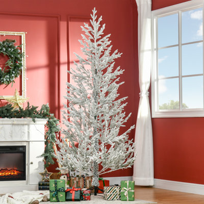 Arbre de Noël pin artificiel blanc le plus réaliste 4 pi 1 po