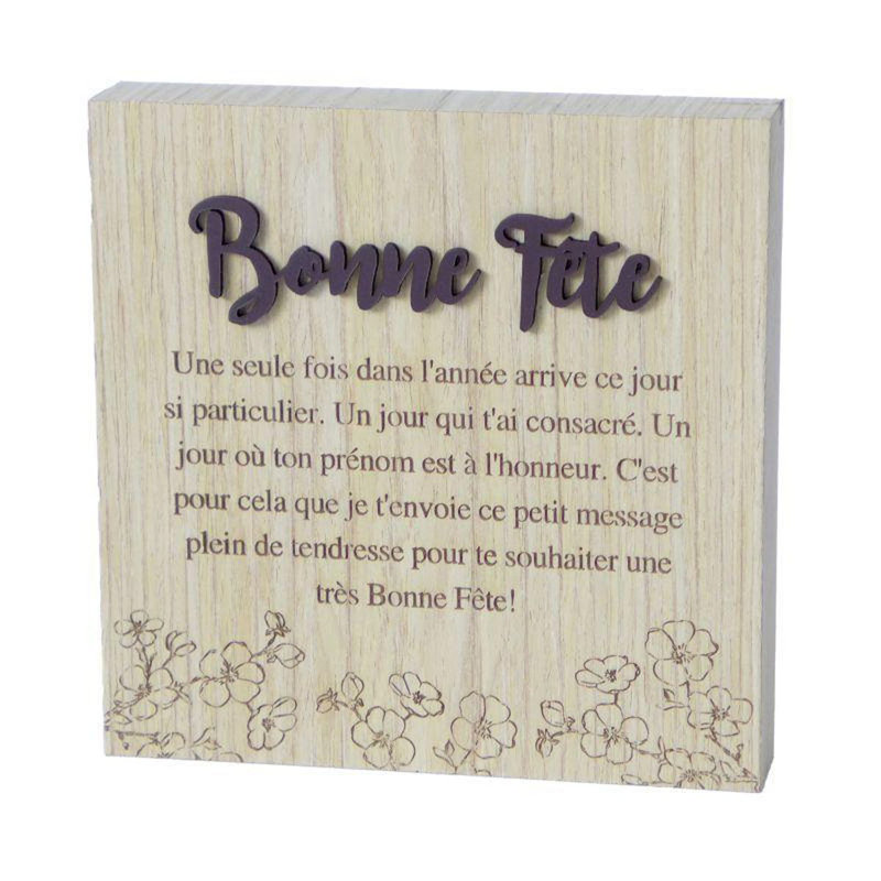 Plaque de bonne fête