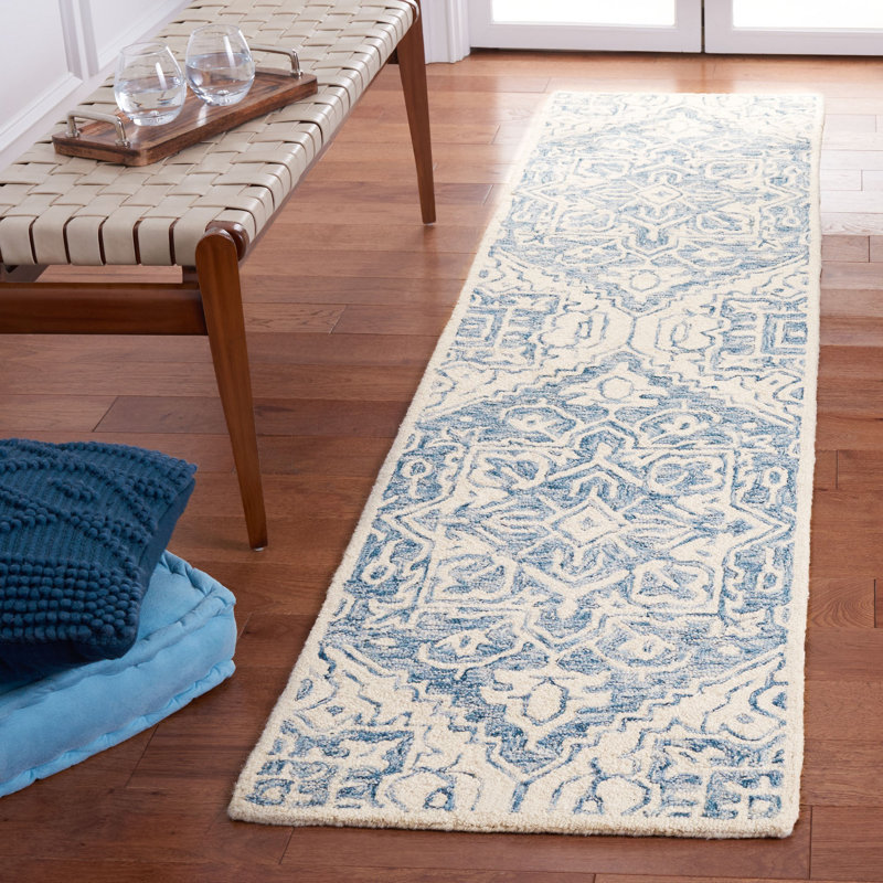 Metro Hand Tufted Wool And Cotton With Latex Southwestern Rug, Runner 2' x 9'