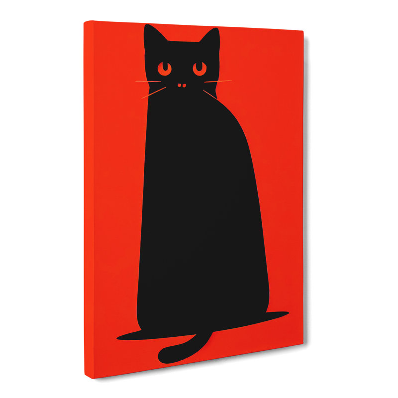 Cat Minimalism Vol.1 - Wrapped Canvas, 50cm H x 35cm W x 3cm D