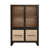 Modern Storage Cabinet with 4 Iron Doors and Adjustable Shelf-347324767