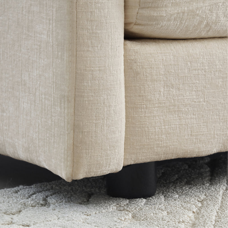 Modulaire en forme de U avec un niveau de confort élevé et des coussins modulaires confortables en mousse chenille