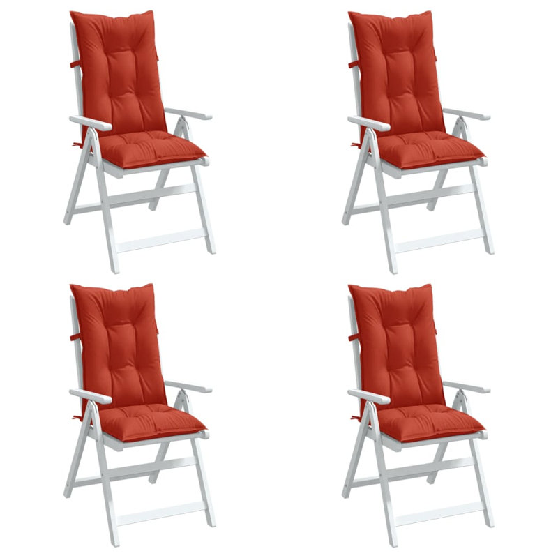 Coussin de chaise à dossier haut 4 pièces Red Barrel Studio® 47,2 po x 19,7 po x 2,8 po, 4, Mélange anthracite