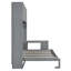 Grand lit escamotable mural avec bureau, tablettes de rangement et grandes armoires-108986297