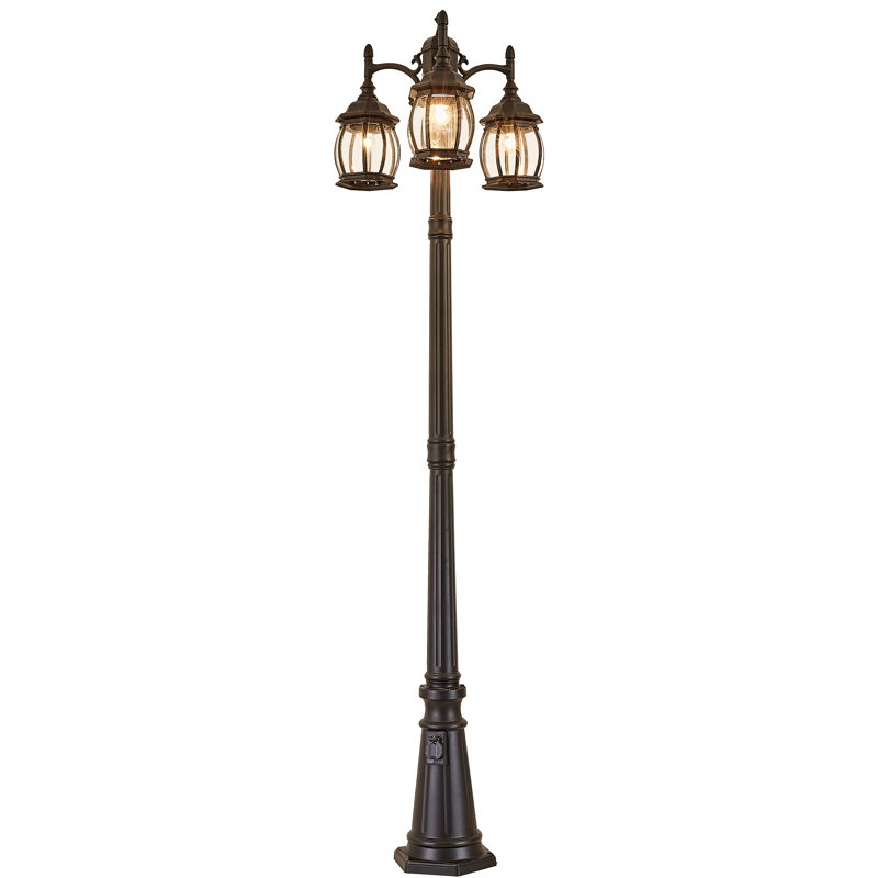 Lampadaire d'extérieur 3 lumières Dusk To Dawn