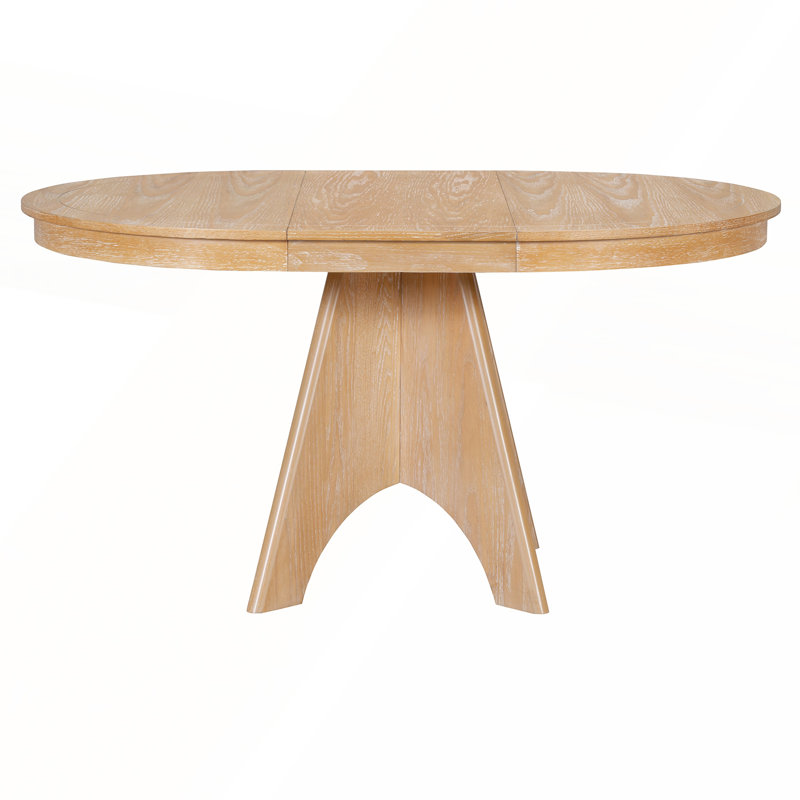 Table de salle à manger extensible vintage pour 4 à 6 personnes avec finition vieillie et pieds croisés robustes
