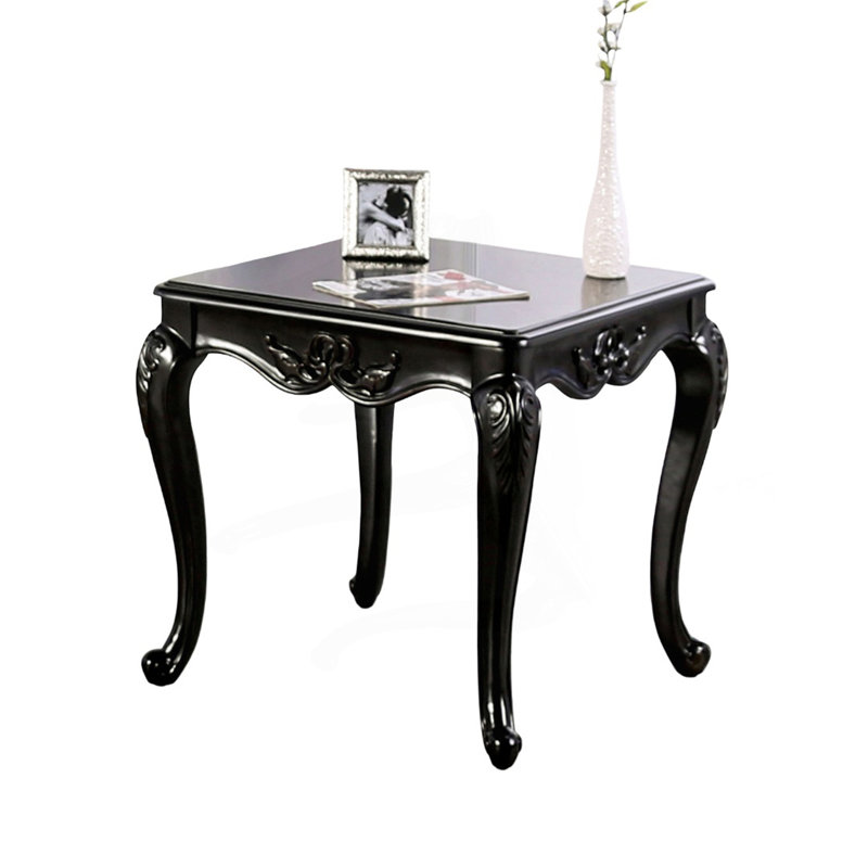 Traditional Style 1Pc Square End Table