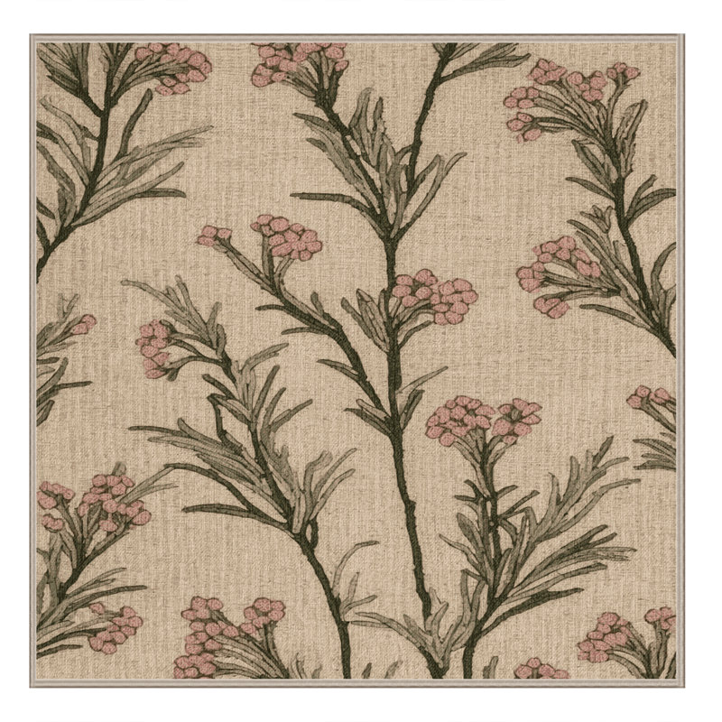Machine Washable Botanical Brown Area Rug, Rectangle 6' x 9'