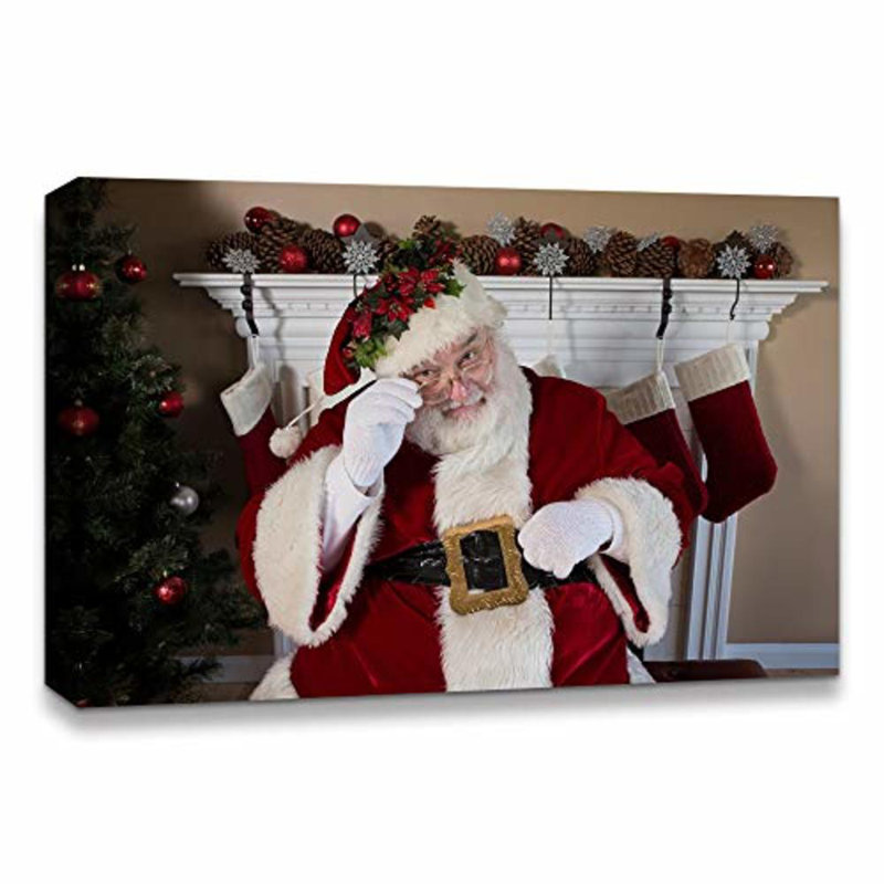 Christmas Holiday Celebration Santa Claus X08 - Photographie sur toile tendue, H 12 po x l 18 po