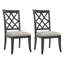 Ensemble de 2 chaises de salle à manger rembourrées à cadre en bois-403655890