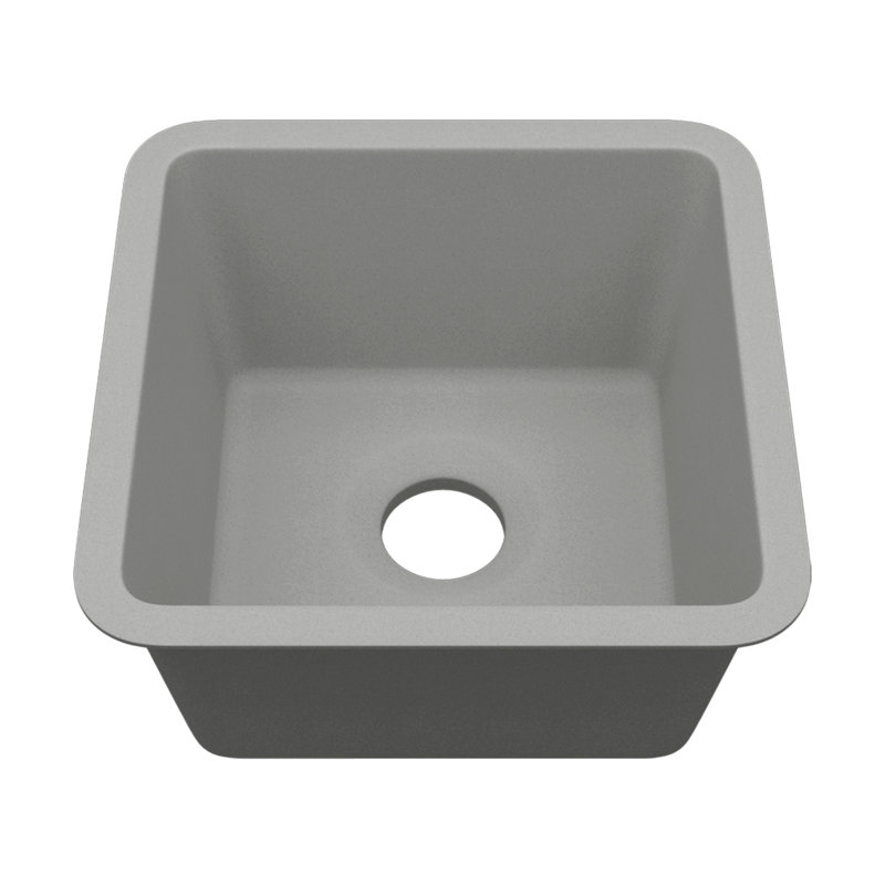15" x 15" Quartz Kitchen Sink, Single Bowl Kitchen Sink, bar sink, Drop in Kitchen Sink, Granite Composite Kitchen Sink, Undermount Sink, kitchen Sink, LP-1515-C-SO