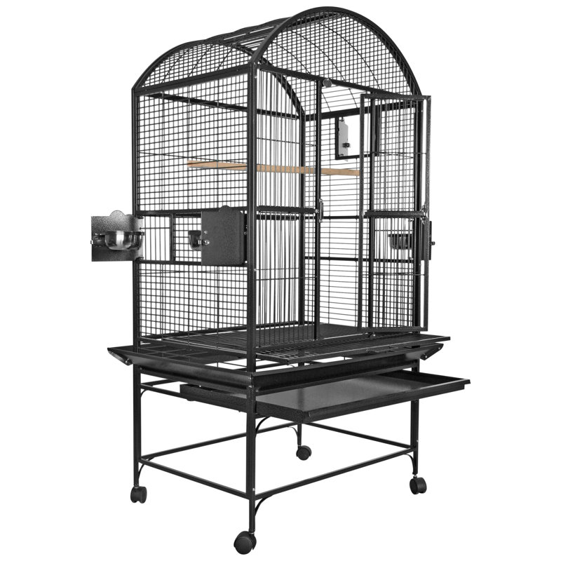 Cage large large noire par A&E, 63" H x 32" L x 23" W, Noir