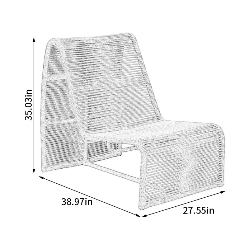 Outdoor Waterproof Creative Braided Rope Chair Outdoor Lounge Chair