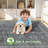 Kitty Machine Washable Area Rugs for Living Room with Non-Slip Backing Brown/Black Rug-107391829