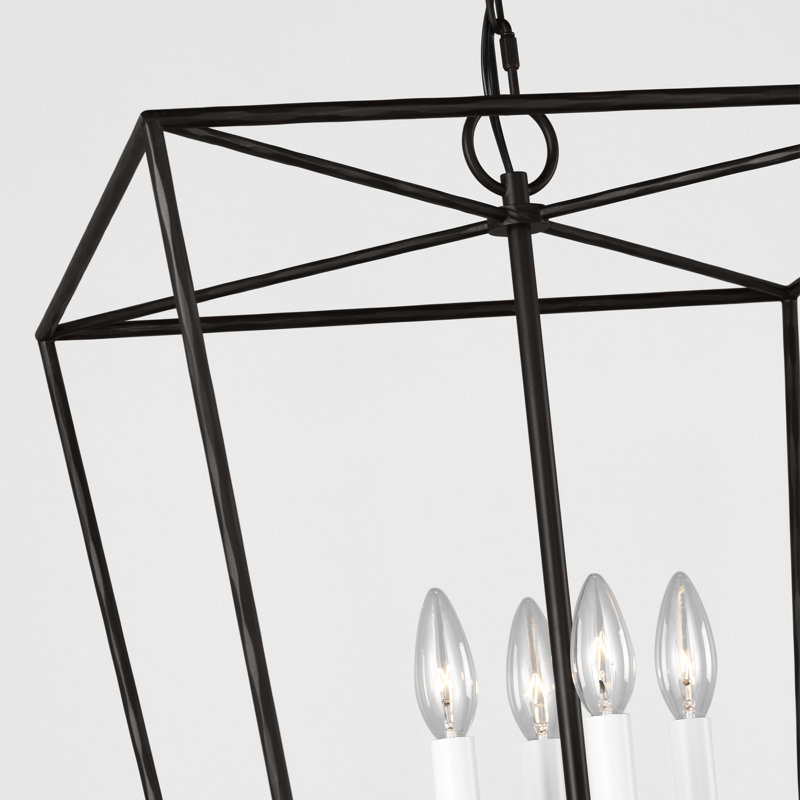 Ellen Degeneres Viota 4 Light Dining Room Entry Hallway Pendant, 88.5" H x 18" W x 18" D, Aged Iron