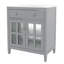 Meuble-lavabo de 30 po avec lavabo en céramique, tablette réglable et plateau basculant, meuble-lavabo avec pieds en bois, poignées en métal argenté et charnières à fermeture en douceur, gris-751626225