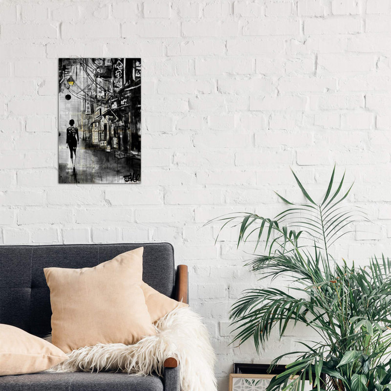Chinatown Walk by Loui Jover - Wrapped Canvas Print, 66.04 cm H x 45.72 cm W x 1.91 cm D