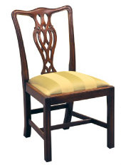 Shallowater Upholstered Queen Anne Back Side Chair, Mellow Mahogany