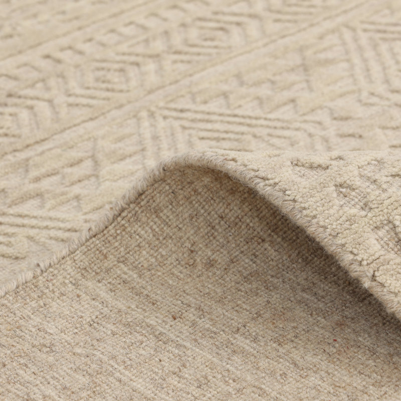 Fallkirk, Handmade Area Rug - 3' 0'' X 5' 0'', Taupe, Rectangle 5' x 8'