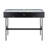 Black Wood And Steel Contemporary Console Table With Glass Top | Gift Idea