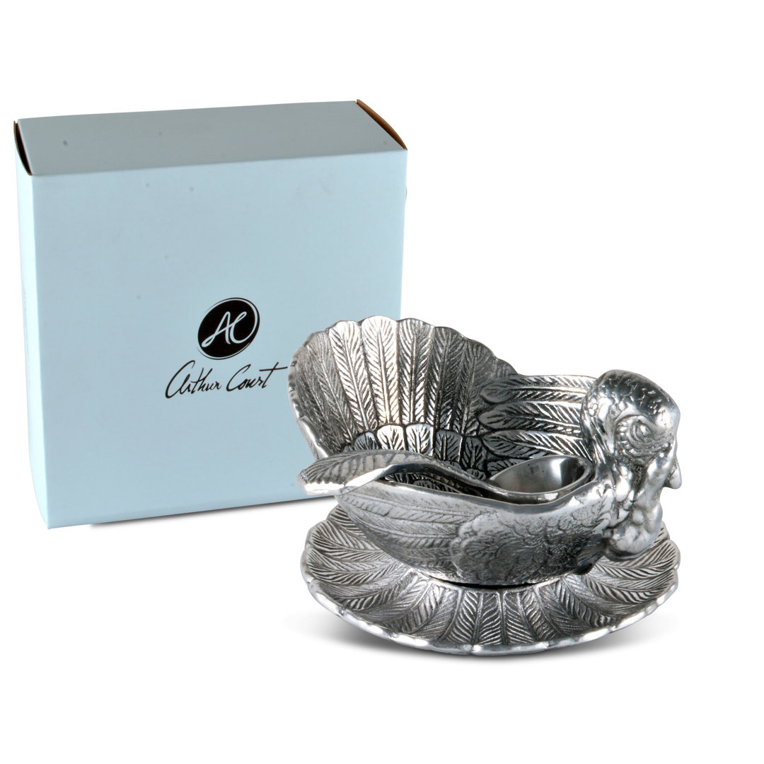 Arthur Court Designs Game Birds Aluminum Condiment Server Arthur Court Designs