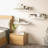 Floating Shelves, 3 Pcs, White/gold-1862231147