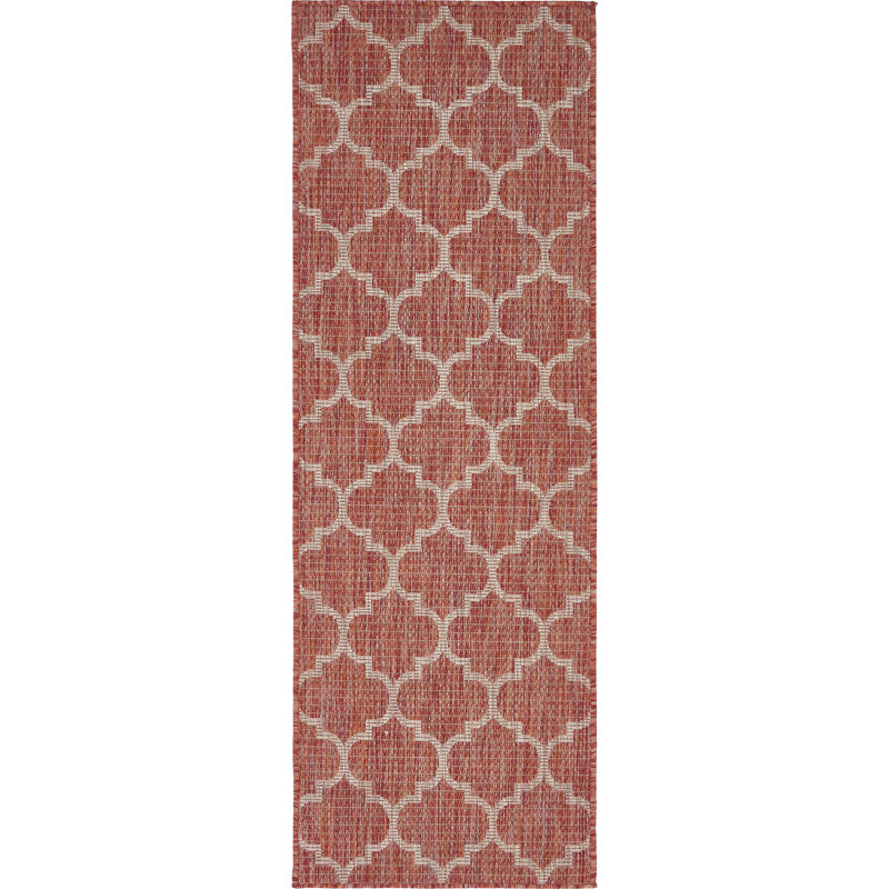 Geometric Indoor / Outdoor Rug, Runner 2' x 6'1"