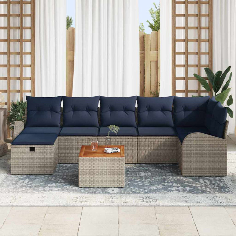 Ensemble de canapé de jardin avec coussin vidaXL 8 pièces vidaXL