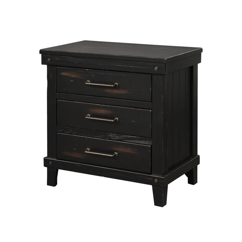 28'' W Nightstand, Black