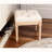 Small Padded Bench, Square Upholstered Rustic Ottoman Bench
