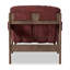 Halston Chair W/Ottoman-Nubuck Burgundy