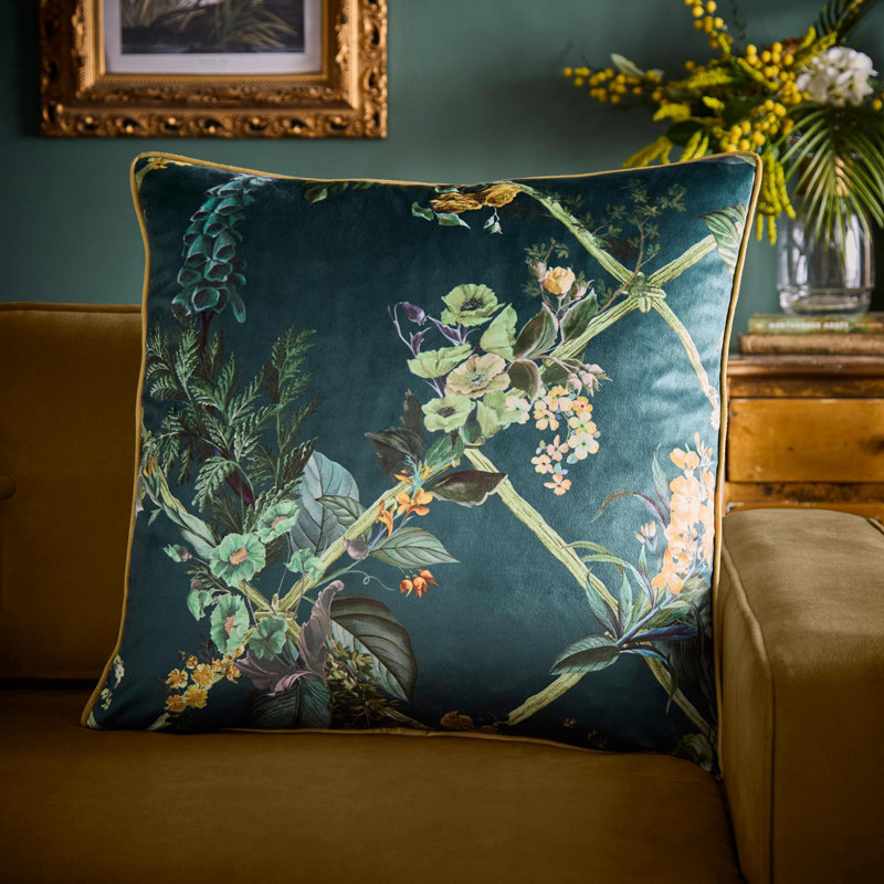 Laurence Llewelyn-Bowen Cotswold Fantasia Dawn Filled Cushion LS Green