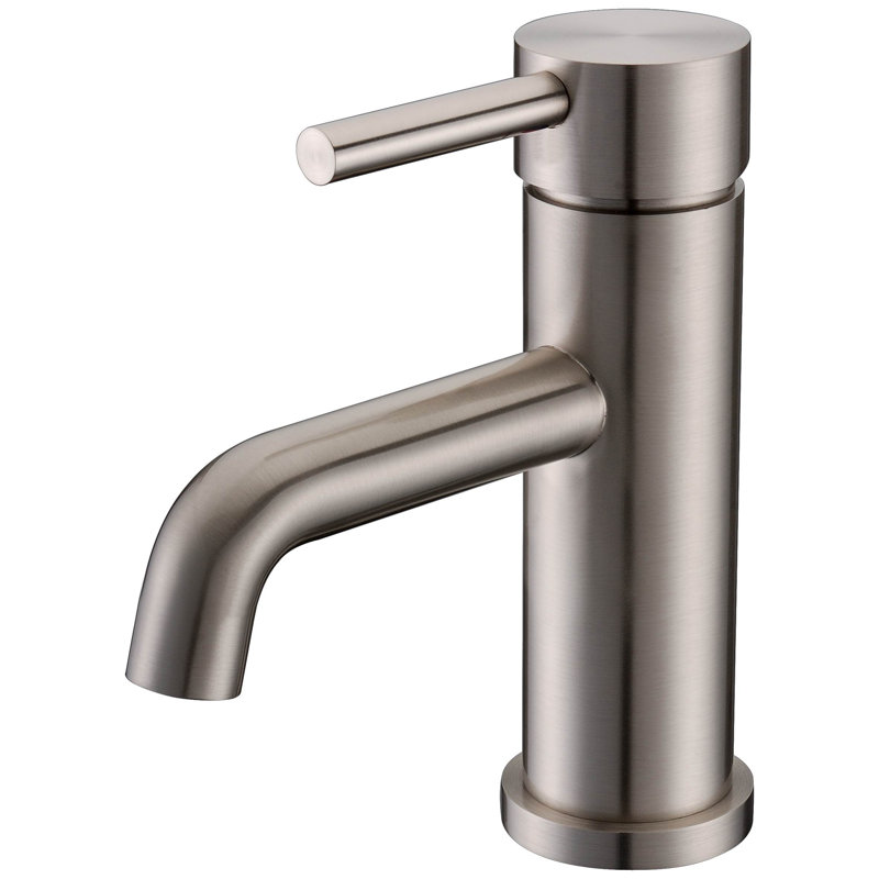 Robinet de salle de bain à un trou, Nickel brossé