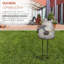 Statue de jardin grenouille 24 "avec fleur H 24"
