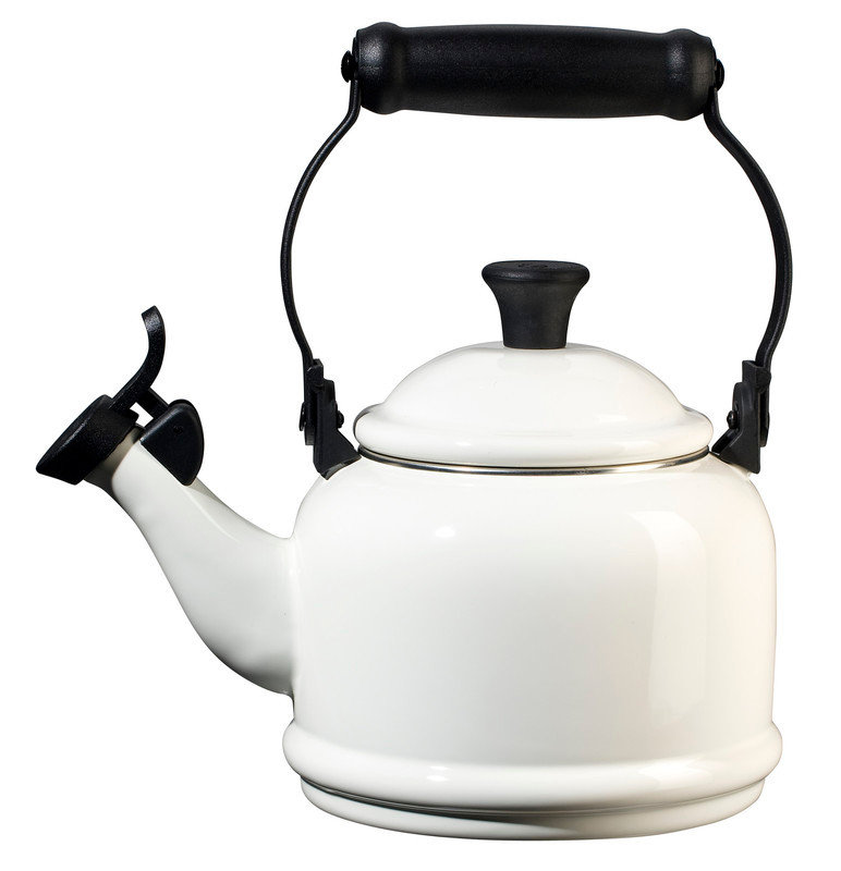 Le Creuset Enamel on Steel 1.25 Qt Demi Teakettle, White
