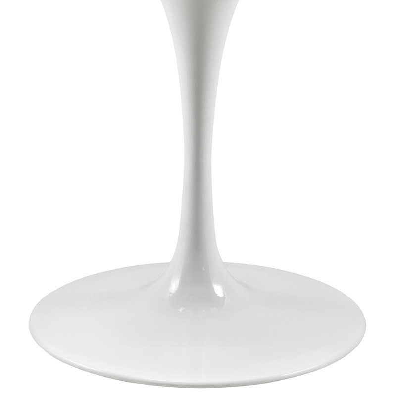 Modway Lippa Round Dining Table, White, 28.5" H x 60" W x 60" D