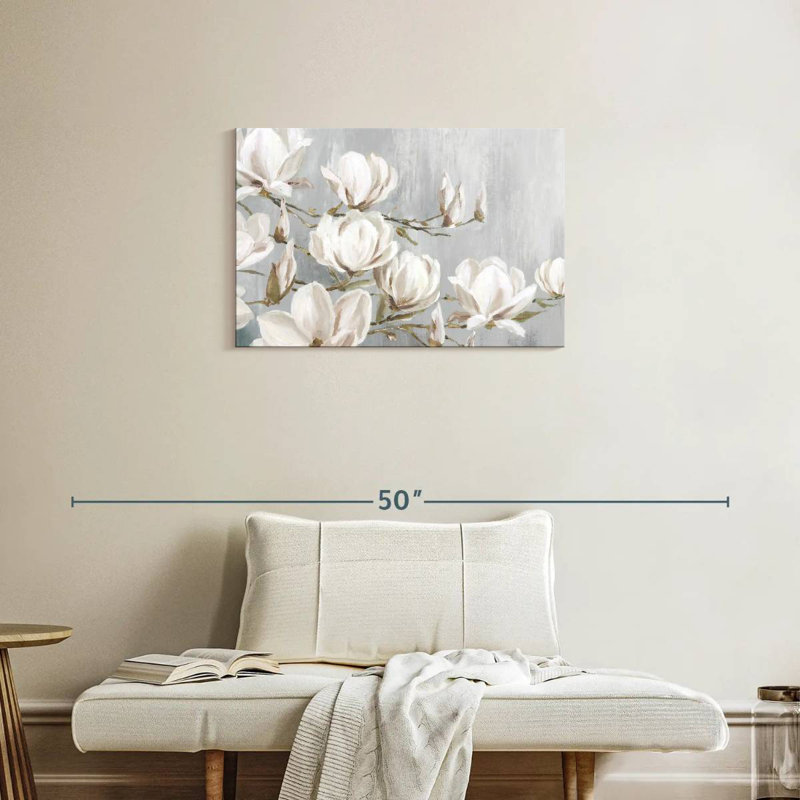 Harnek Blooming White Magnolia, 20" H x 30" W
